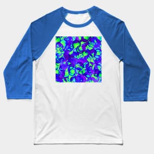 Bubble Abstract Purple Blue Lime Green Baseball T-Shirt